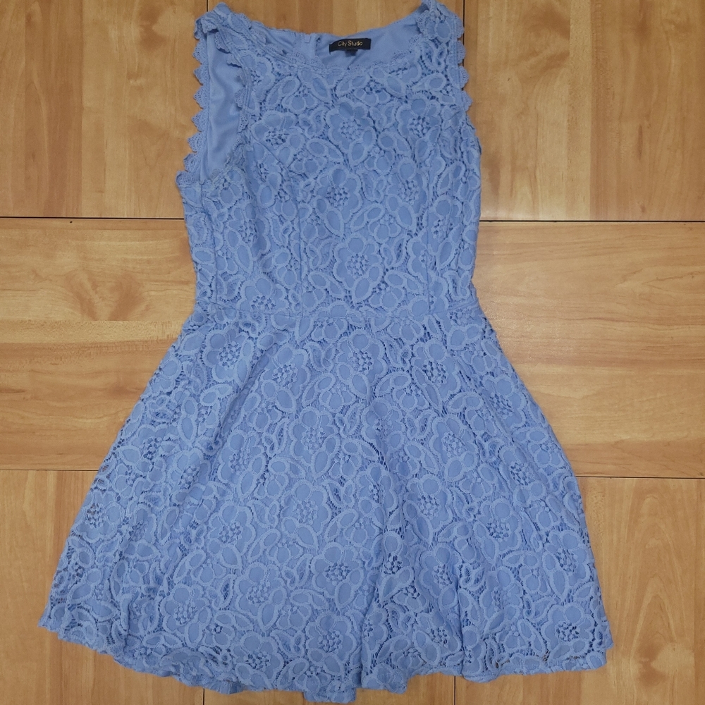 Cute blue homecoming dress